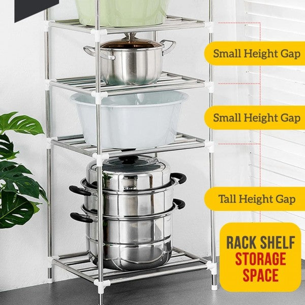 Multi-Layer Kitchen Bathroom Cupboard Shelf Storage Rack Multipurpose Organizer Rack