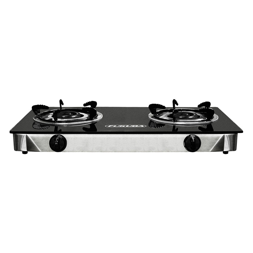 Heavy Duty 2 Burner Gas Stove Double Burner Glass Top FGS800GL