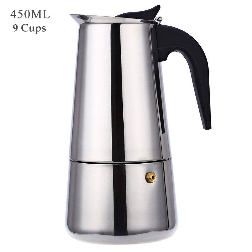 European style Stainless Steel Coffee Pot CoffeePot 9 cups