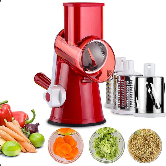 Stainless Steel Multifunctional Chopper Hand Drum Rotary Vegetable Cutter