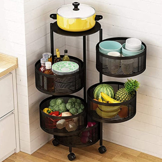 Rotatable Multi-layer Round Vegetable Shelf Storage Rack RoundRevo