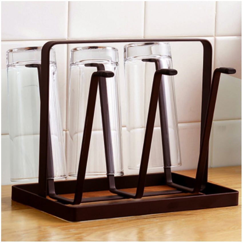 Tray Glass Cup Holder Rack Drain - 1523