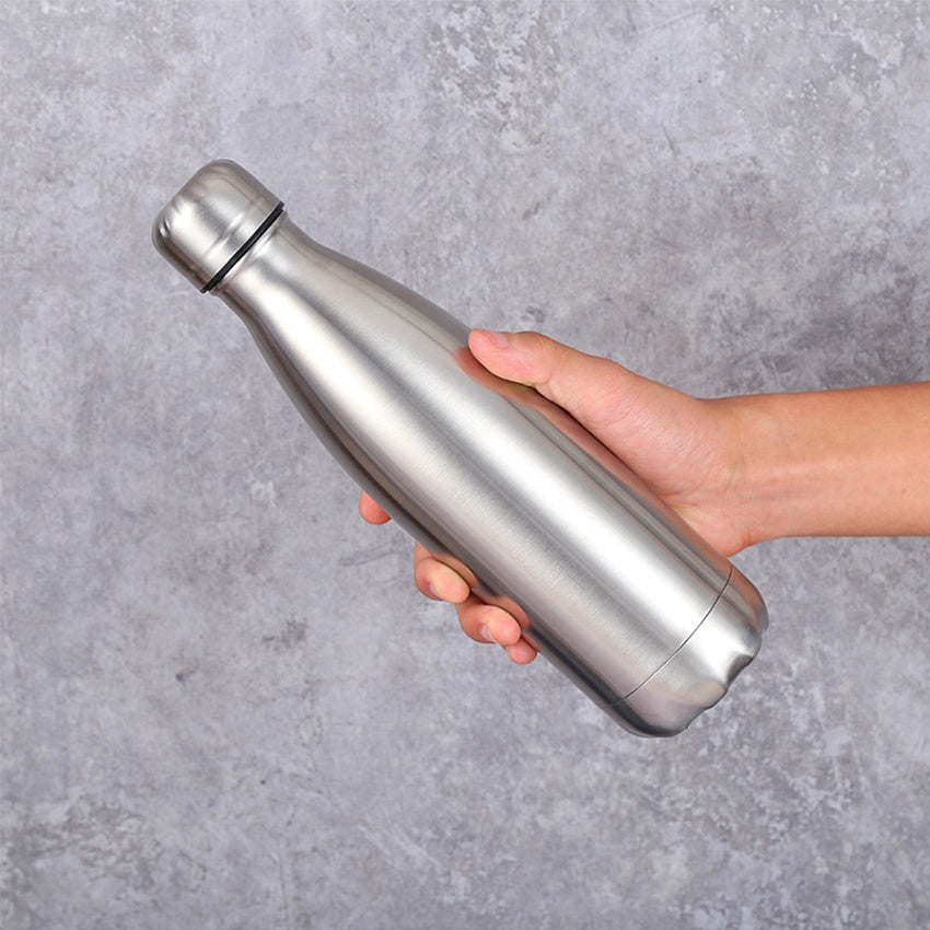 Single Layer Coke Bottle Stainless Steel Sports Water Bottle