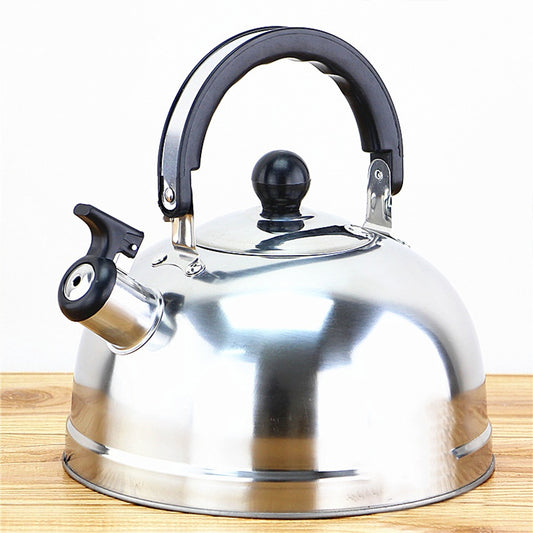 Stainless steel sound kettle flat-bottomed hemispherical kettle 4L