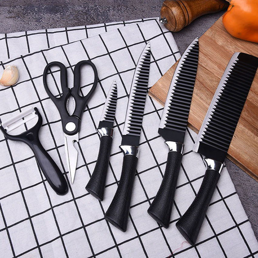 Kitchen Knives 6-piece set stainless steel nonstick KnifeSet6pc